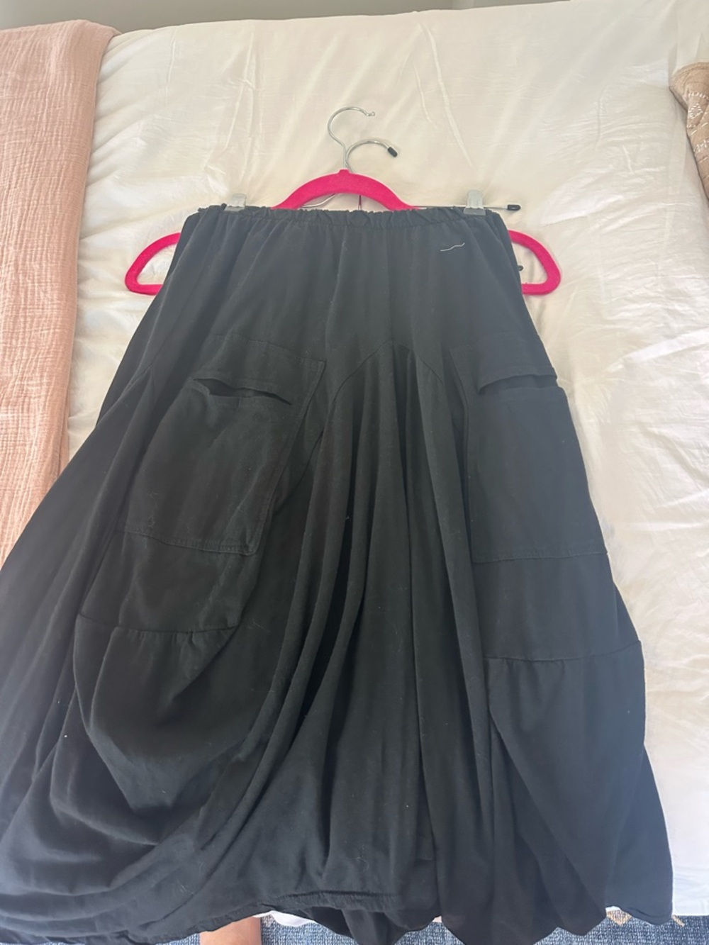 Tempo Paris Black Draped Maxi Skirt with Front Pockets - Picture 5 of 5